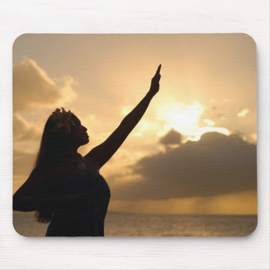 Hula auf hawaiischem Strand Mousepad (Vorne)