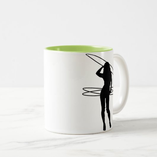 Hula Band-Mädchen; Cool Zweifarbige Tasse (VorderseiteRechts)