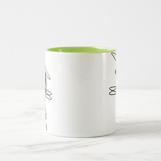 Hula Band-Mädchen; Cool Zweifarbige Tasse (Mittel)