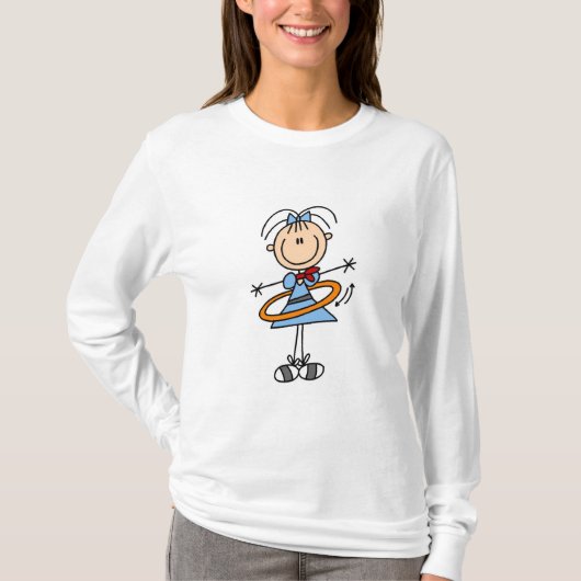 Hula Band-Strichmännchen-T - Shirts und Geschenke (Vorderseite)