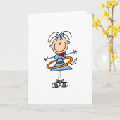 Hula Band-Strichmännchen-T - Shirts und Geschenke Karte (Gelbe Blume)