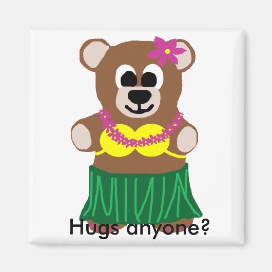 Hula bear, Hugs jemand? Magnet (Vorne)