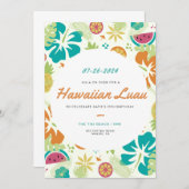 Hula Birthday Invite Einladung (Vorne/Hinten)