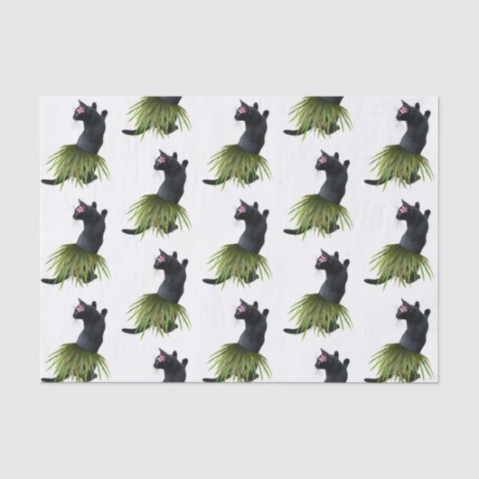 Hula Cat Tissue Paper Seidenpapier (Vorderseite)