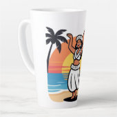 Hula dance beach party sunset tropical island art milchtasse (Linke Ecke)
