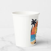 Hula dance beach party sunset tropical island art pappbecher (Rechts)