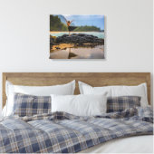 Hula Dancer am Lumaha'i Beach, Kauai, Hawaii Leinwanddruck (Insitu (Schlafzimmer))