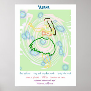Hula Dancer Art Print Poster