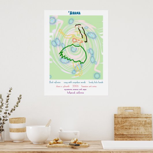 Hula Dancer Art Print Poster (Küche)