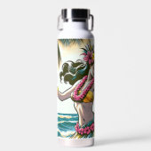 Hula Dancer auf den Hawaiianischen Inseln Aloha Trinkflasche (Vorne)