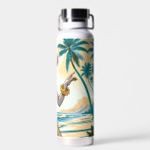 Hula Dancer auf den Hawaiianischen Inseln Aloha Trinkflasche (Rückseite)