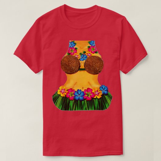 Hula Dancer Body Coconut Bra Luau Tiki Party T-Shirt (Design vorne)
