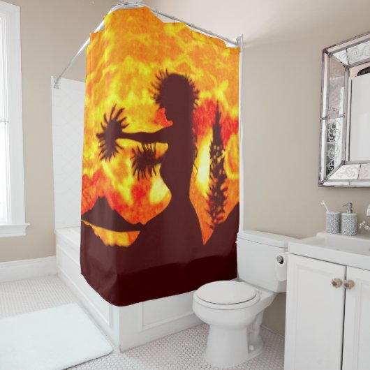 Hula Dancer Duschvorhang (Beispiel)