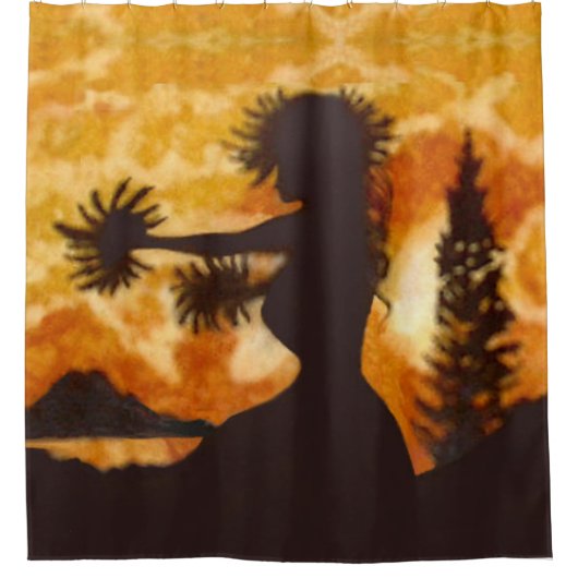 Hula Dancer Duschvorhang (Vorderseite)