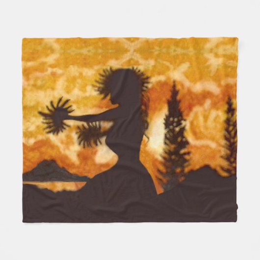 Hula Dancer Fleecedecke (Vorderseite (Horizontal))