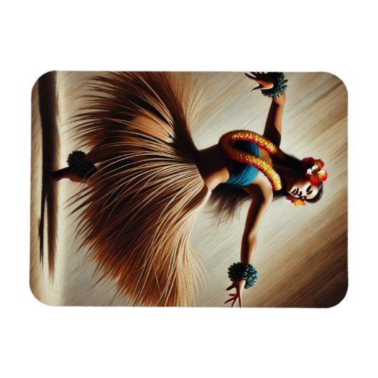 Hula Dancer Hawaii Magnet (Horizontal)