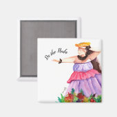 Hula Dancer Hawaiian Magnet (Vorderseite/Rückseite)