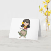 Hula Dancer Karte (Gelbe Blume)