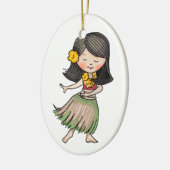 Hula Dancer Keramik Ornament (Links)