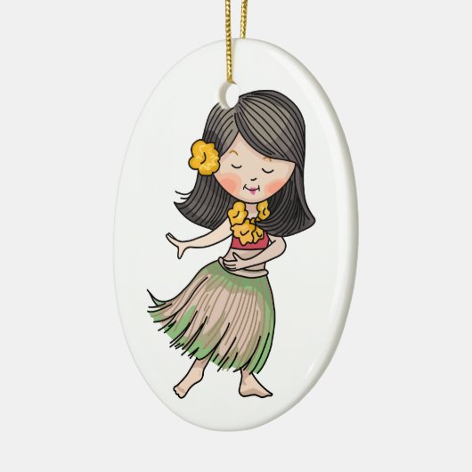Hula Dancer Keramik Ornament (Links)