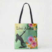 Hula Dancer Live Aloha Tropical Blume Tasche (Vorderseite)
