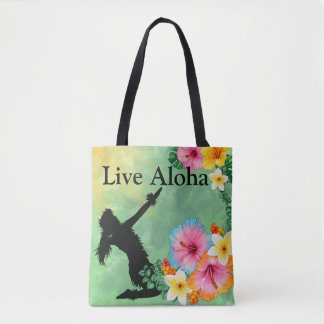 Hula Dancer Live Aloha Tropical Blume Tasche