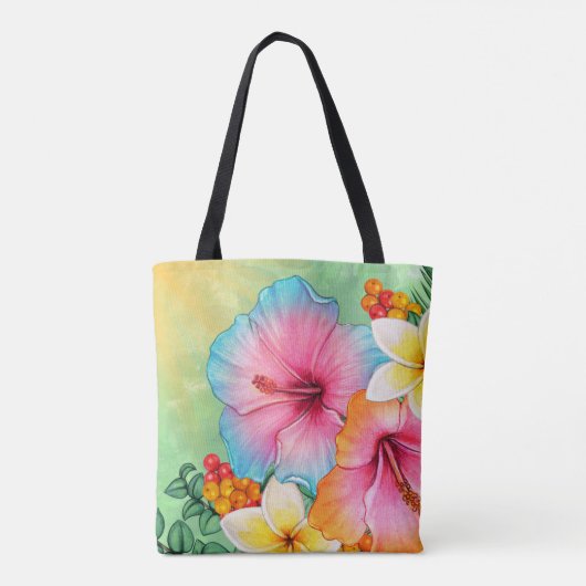 Hula Dancer Live Aloha Tropical Blume Tasche (Rückseite)