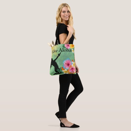 Hula Dancer Live Aloha Tropical Blume Tasche (Am Model)