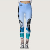 Hula Dancer Original Art Workout Leggings (Vorderseite)