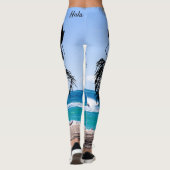 Hula Dancer Original Art Workout Leggings (Rückseite)