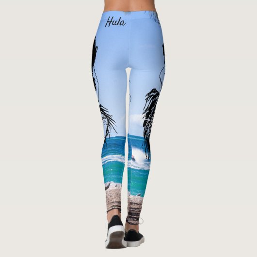 Hula Dancer Original Art Workout Leggings (Rückseite)