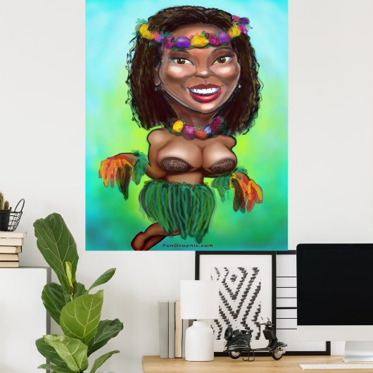 Hula Dancer Poster (Heimbüro)