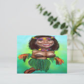 Hula Dancer Postkarte (Stehend Vorderseite)