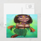 Hula Dancer Postkarte (Vorne/Hinten)