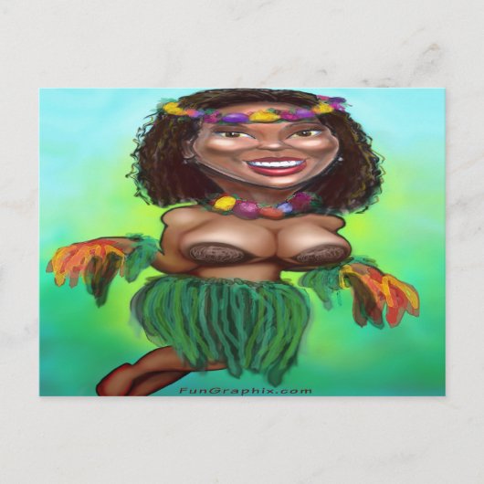 Hula Dancer Postkarte (Vorderseite)