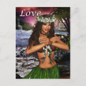 Hula Dancer Postkarte (Vorderseite)