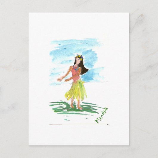 Hula Dancer Postkarte (Vorderseite)