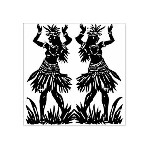 Hula Dancer Rubber Briefmarke Gummistempel