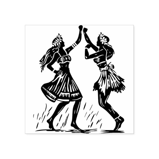 Hula Dancer Rubber Briefmarke Gummistempel (Prägung)