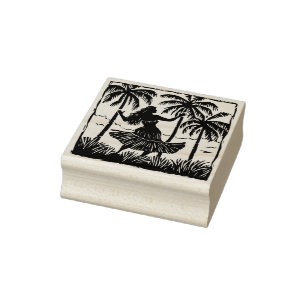 Hula Dancer Rubber Briefmarke Gummistempel