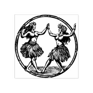 Hula Dancer Rubber Briefmarke Hawaii Gummistempel