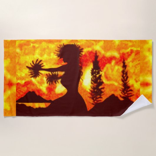 Hula Dancer Strandtuch (Vorderseite)