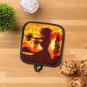 Hula Dancer Topflappen (Oben Unten)