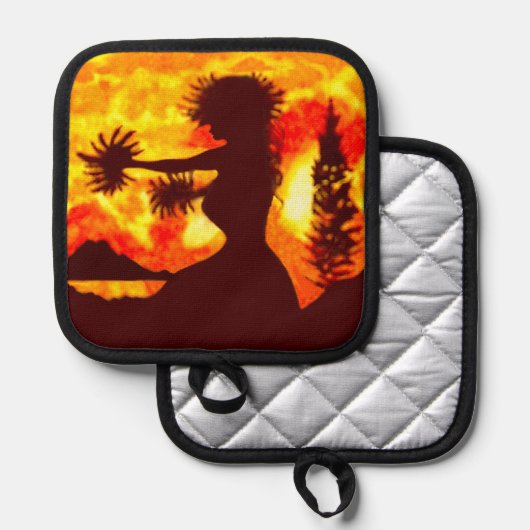 Hula Dancer Topflappen (Vorderseite/Rückseite)