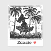 Hula Dancer Vinyl Aufkleber (Blatt)