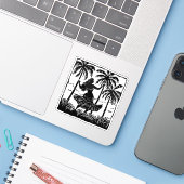 Hula Dancer Vinyl Aufkleber (Laptop mit iPhone)