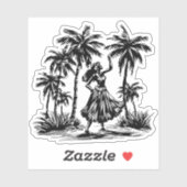 Hula Dancer Vinyl Aufkleber (Blatt)