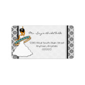 Hula Dancing Bride Address Labels Adressaufkleber (Vorne)