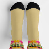 Hula Dancing Girls und Hibiskus Blume Socken (Oben)