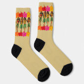 Hula Dancing Girls und Hibiskus Blume Socken (Rechts)